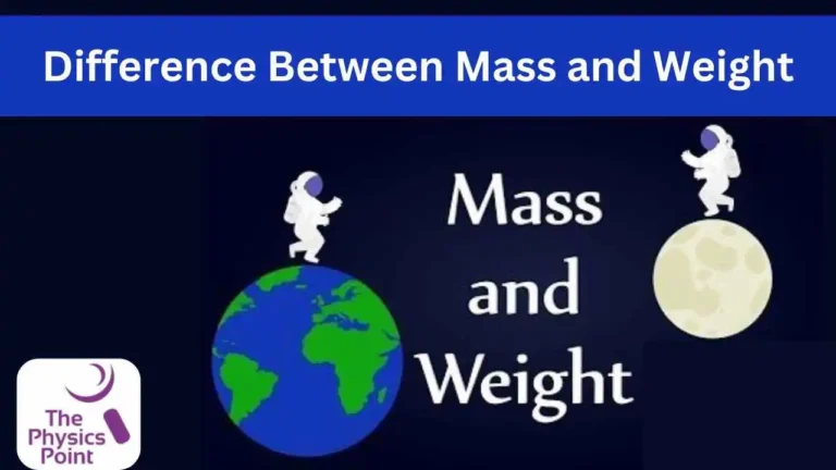 Difference Between Mass and Weight With Example & Formula